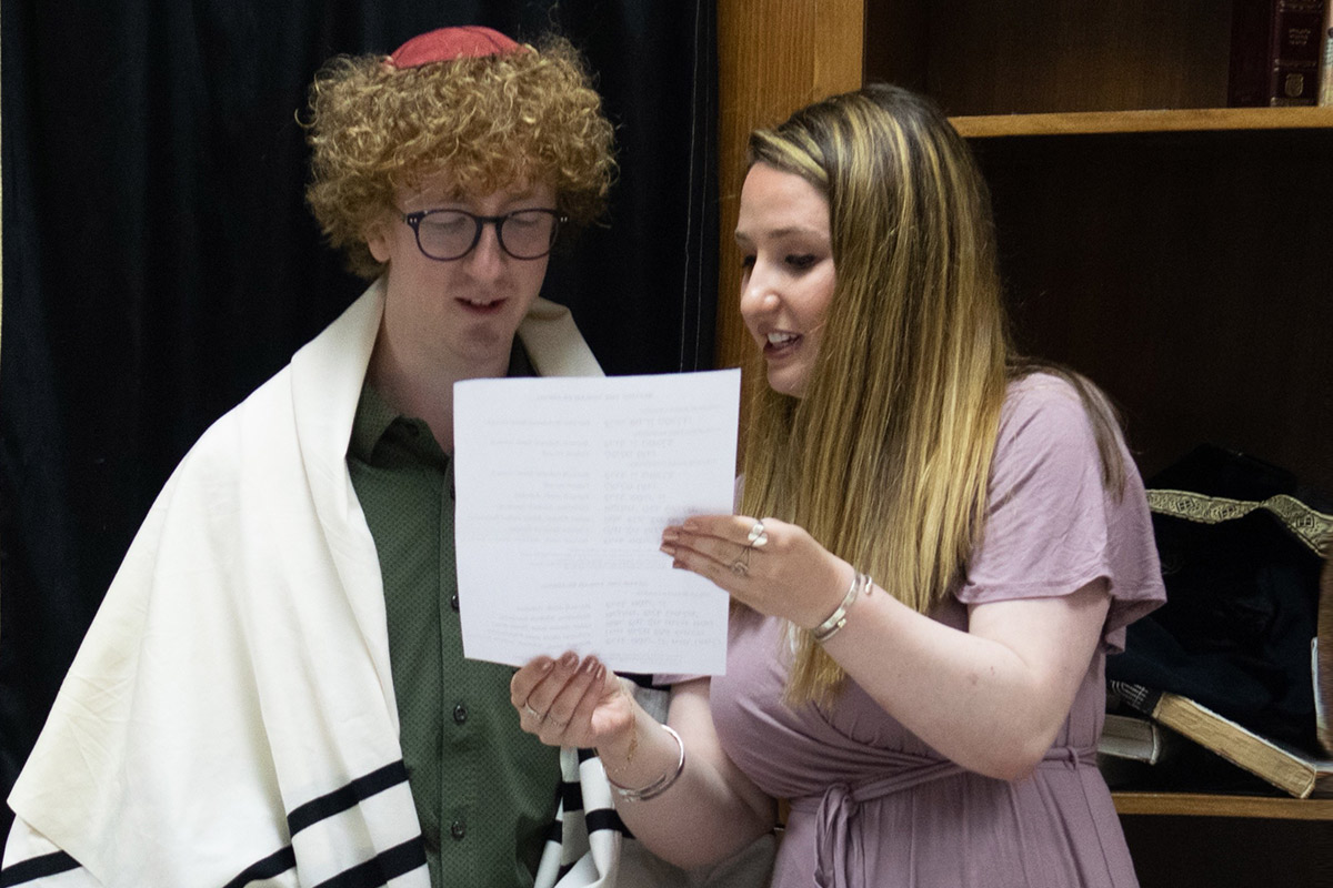 Shira and her participant at the Bar Mitzvah ceremony in Israel.