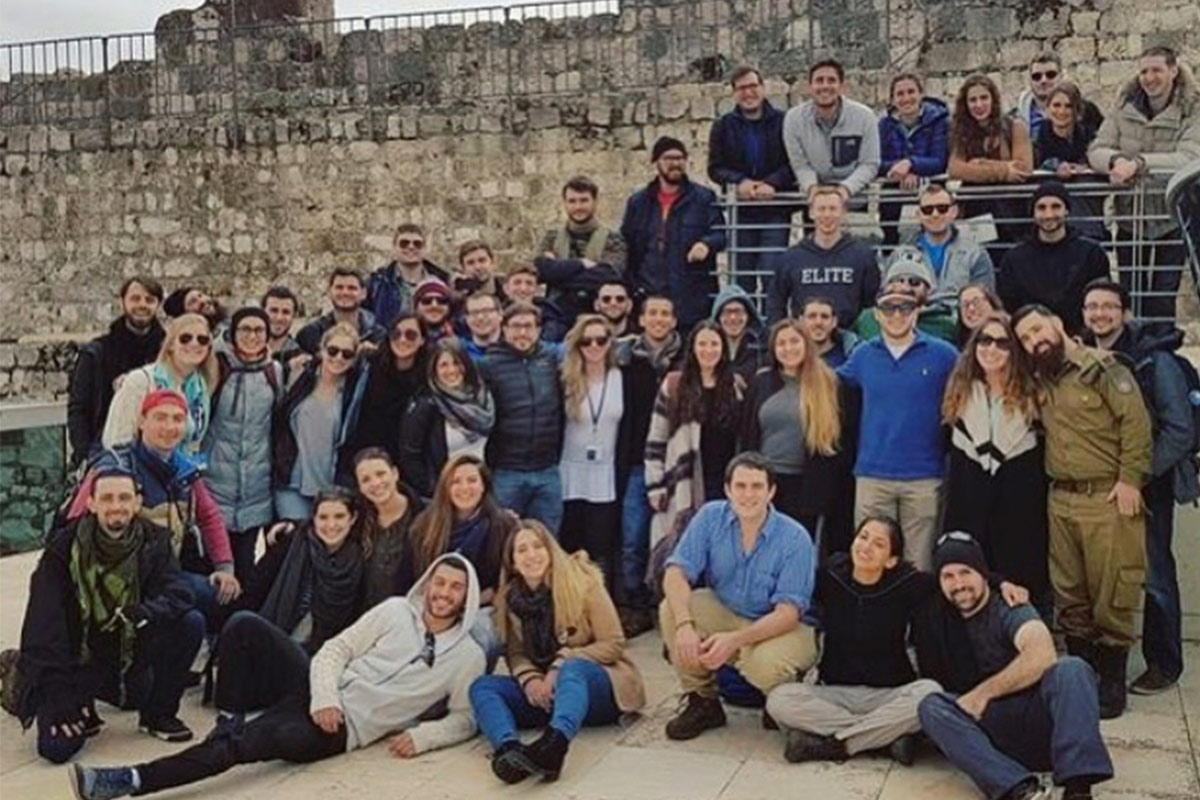 Shelby and Jenna with their group in Jerusalem