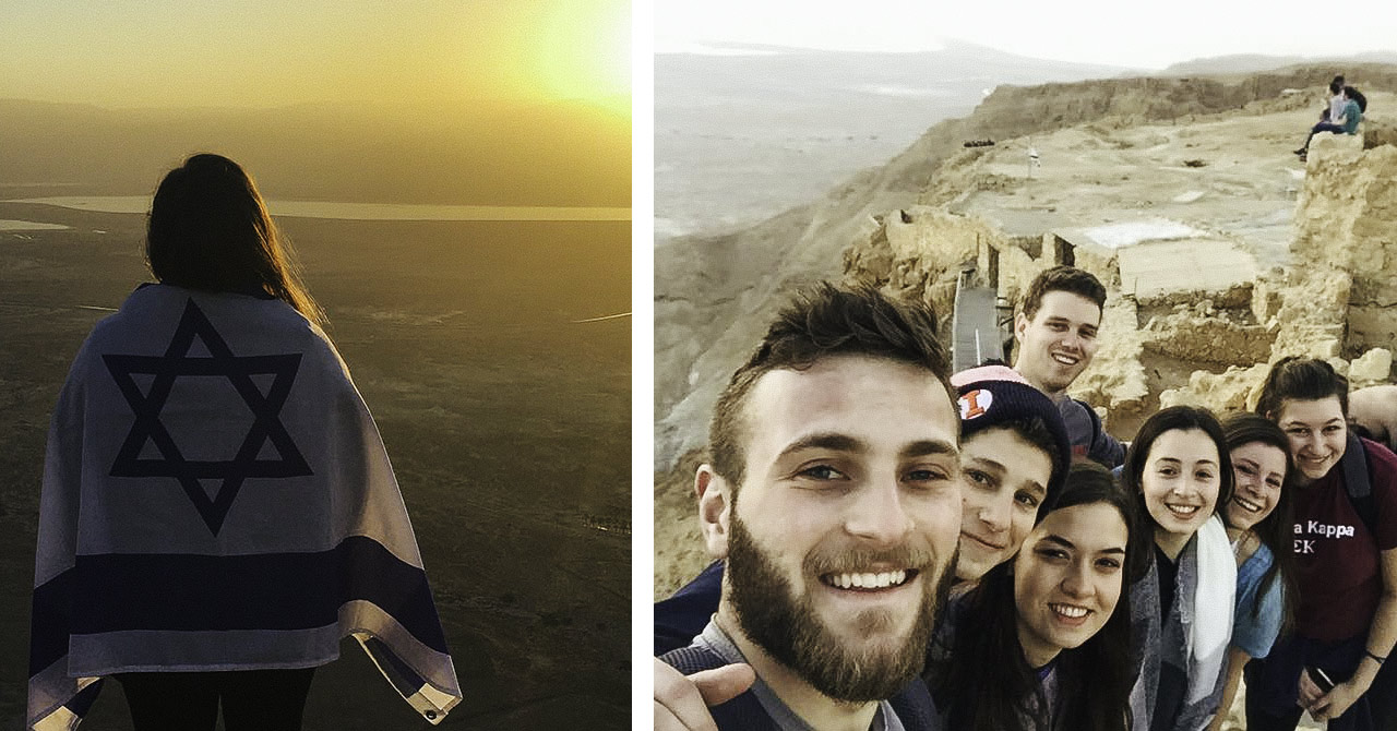 Masada at sunrise with Jordyn Landau and her 2017 Birthright Israel group